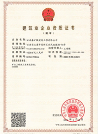 The Construction Enterprise Qualification Certificate