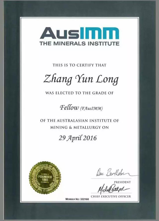 the AusIMM Academician Certificate