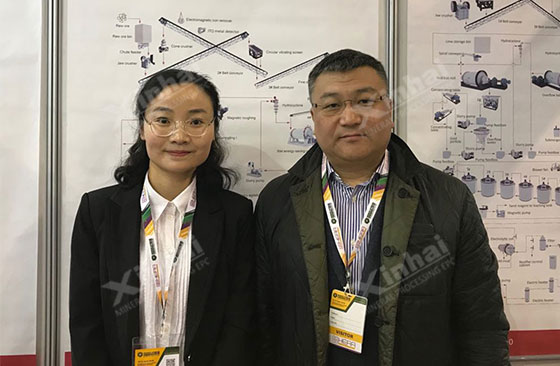 (The chairman of Xinhai Mining, Mr Yunlong Zhang and clients.)