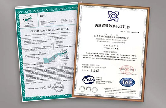 ISO9001:2015 International Quality Management System Certification, EU CE certification 