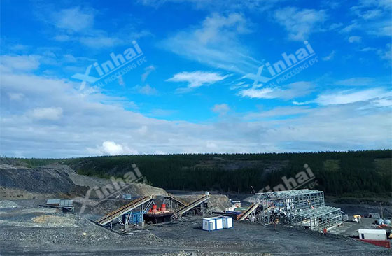 Russia 500tpd gold processing project