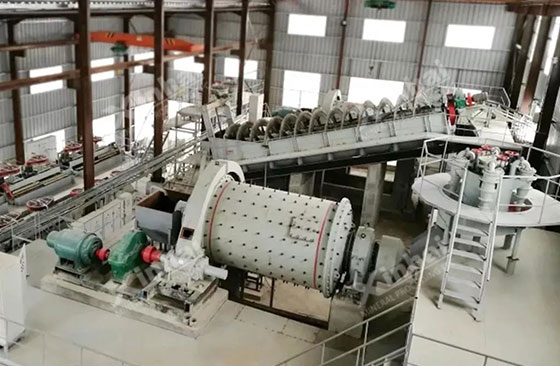 Ball mill in copper processing plant