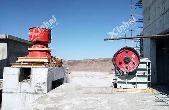 mineral crushing machine used in ore production plant