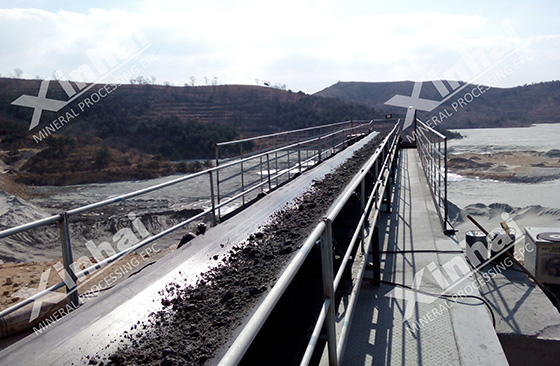 Belt conveyor deisgned by Xinhai Mining for ore processing