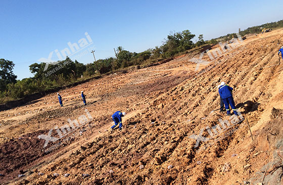 Heap Leaching Process of Gold Ore