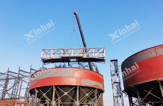 thickener installation of iron ore processing plant