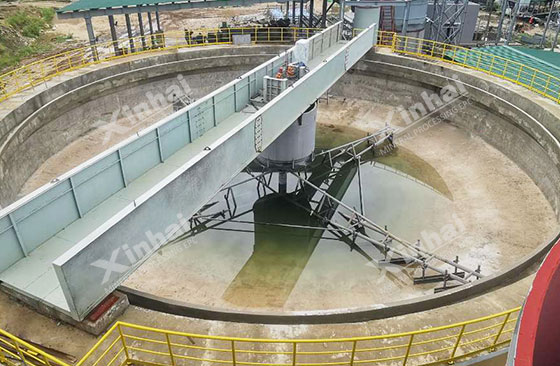 Thickener for gold ore beneficiation